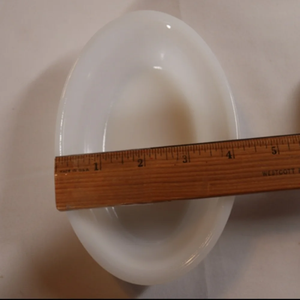 Vintage Glasbake #475 Milk Glass White Oval Au Gratin Dishes 3 Pc